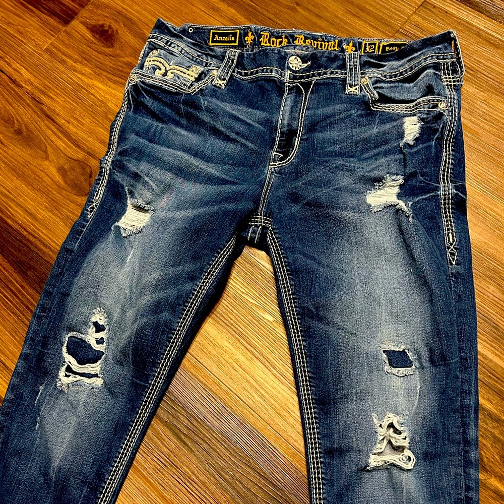 Rock Revival Boris Stretch Cropped Jean Size 32